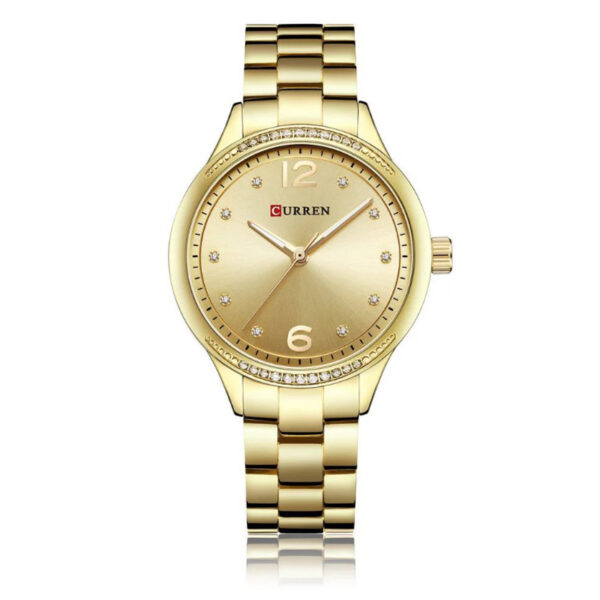 9003 curren ladies gift watch in full golden analog dal & steel chain