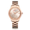 Curren 9009 Rose Gold Stainless Steel Rose Gold Dial Analog Ladies Wrist Watch