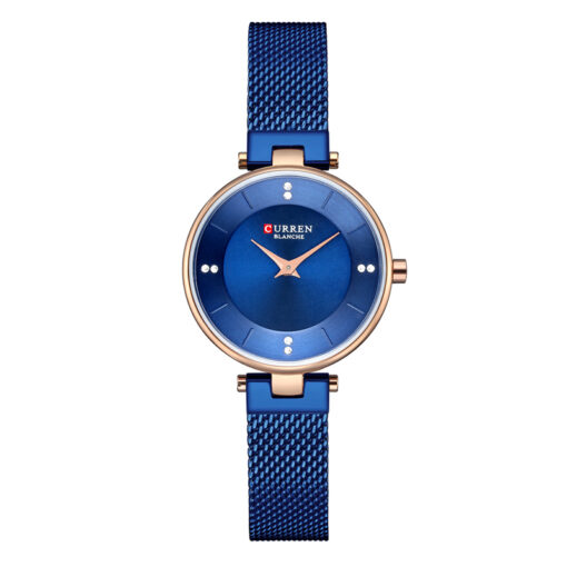 9031 blue stainless steel blue dial ladies analog wrist watch