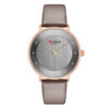 curren 9033 brown leather strap grey dial ladies analog wrist watch