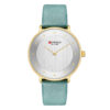 curren 9033 green leather strap white dial ladies analog wrist watch