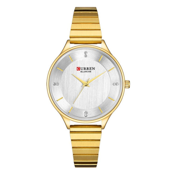 Curren 9041 Golden Stainless Steel White Dial Men's Wrist Watch