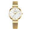 Curren 9067 ladies gold mesh chain & white dial fashion gift watch
