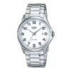 Casio MTP-1183A-7B analog watch with a white dial, stainless steel band, date window, and classic timekeeping.