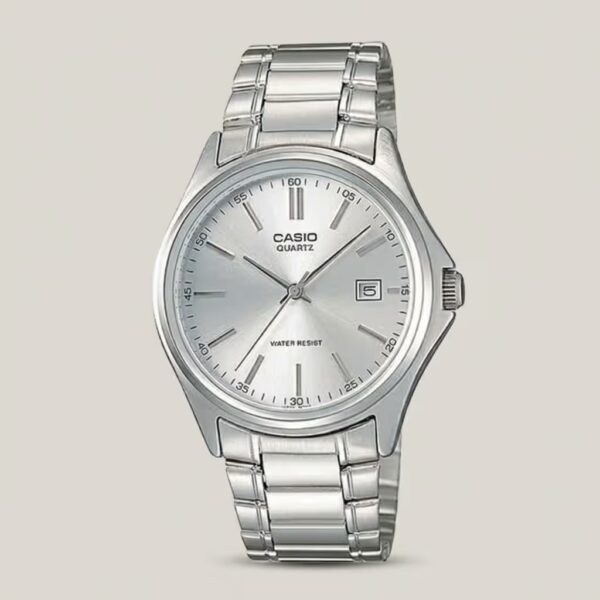 Casio MTP-1183A-7ADF Enticer series gents steel wrist watch in silver analog dial with date feature