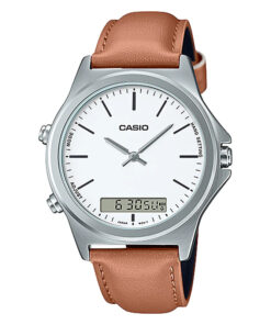mtp-vc01l-7e casio white dial classic analog and digital wrist watch