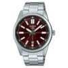 Casio MTP-VD02D-5EUDF new release silver steel chain & brown dial men's wrist watch