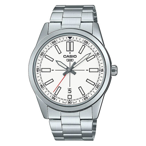 Casio MTP-VD02D-7EUDF new release white dial mens stainless steel wrist watch