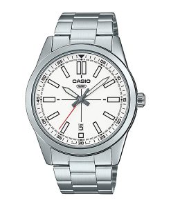 Casio MTP-VD02D-7EUDF new release white dial mens stainless steel wrist watch