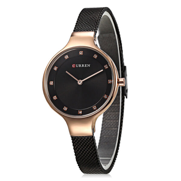 Curren 9008 black ladies mesh chain gift watch budget range for wedding & dress wear
