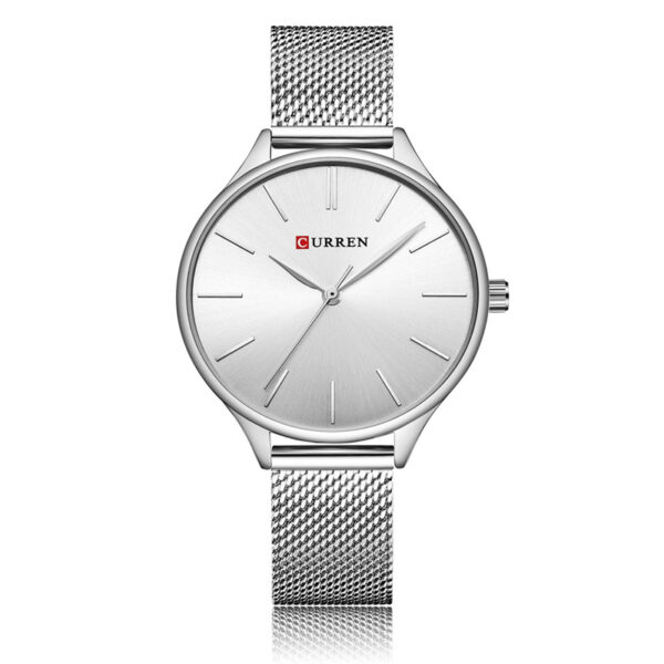 curren 9024 silver mesh strap silver dial ladies analog wrist watch