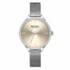 curren 9062 silver stainless steel golden dial ladies analog wrist watch