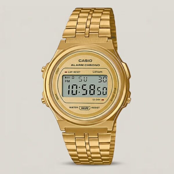 a171WEG-9a Casio Golden Vintage Youth Unisex alarm Wrist Watch