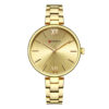 Curren 9017 golden stainless steel chain golden big simple analog dial ladies budget range gift watch pakistan