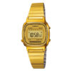 Casio LA-670WGA-9S golden stainless steel chain square digital dial men's vintage gift watch