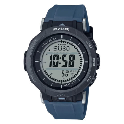 Casio PRG-30-2DR blue resin band mens solar powered watch