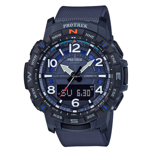 Casio pro trek PRT-B50-2DR blue resin band mens digital sports wrist watch