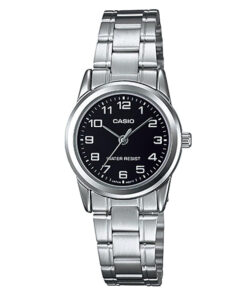 ltp-v001d-1BUDF casio black dial Water Resistant female dress watch
