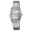 ltp-v001d-7budf casio Silver stainless steel Chain Silver dial Ladies Gift watch
