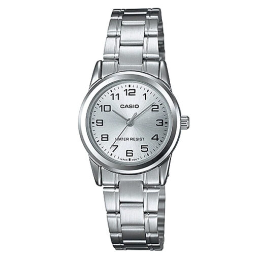 ltp-v001d-7budf casio Silver stainless steel Chain Silver dial Ladies Gift watch