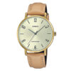 casio-ltp-vt01gl-9b2 pink gold ion plated golden dial Dress watch