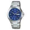casio MTP-1228d-2avdf silver stainless steel strap blue dial mens wrist watch