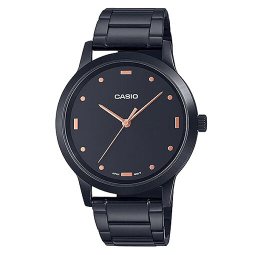 casio MTP-2022vb-1cdr black stainless steel black dial mens wrist watch