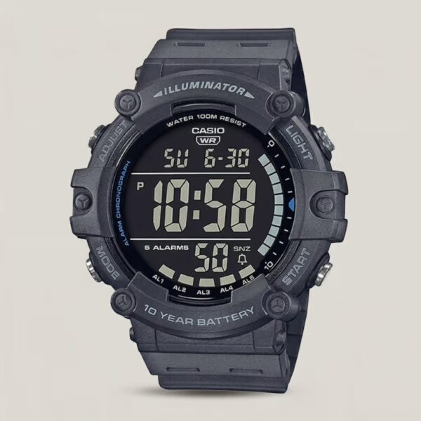 Casio AE-1500WH-8B black new digital sports watch with big time display quartz
