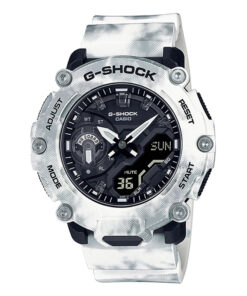 casio-gshcok-GA-2200gc-7A white carbon core guard structure world time shock resistant youth sports wrist watch