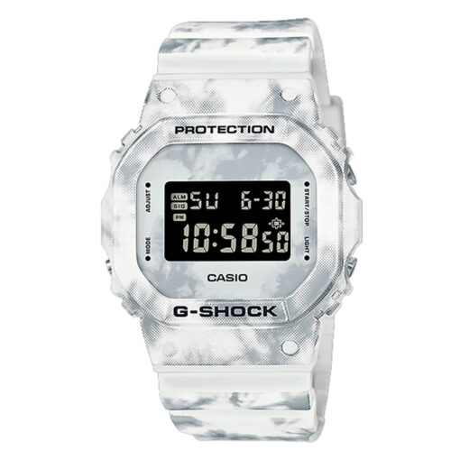 casio-gshock-DW-5600GC-7D frozen forest Camouflage pattern 200M water resistant white digital sports square wrist watch