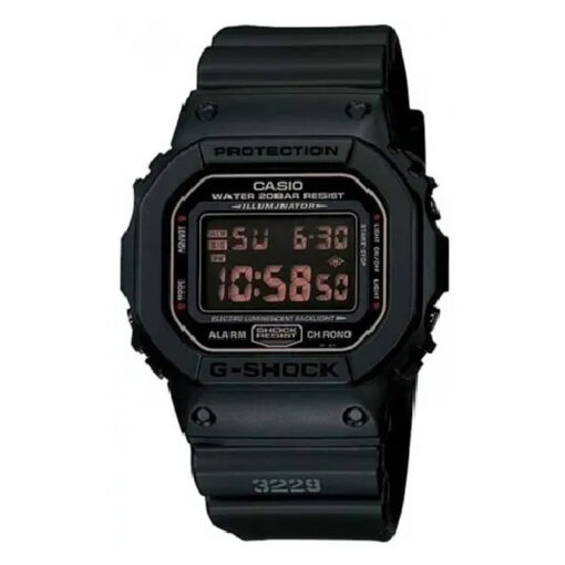 casio-gshock-DW-5600MS-1H 200m water resistant shock resistant digital youth wrist watch with flesh alert