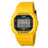 casio-gshock-DW-5600REC-9DR yellow sports vintage shape square shock resistant resin band digital sports youth wrist watch