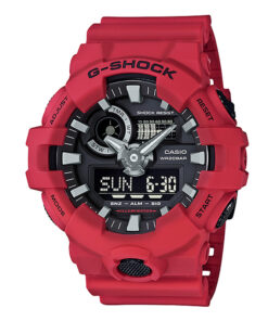 casio-gshock-GA-700-4A Red Resin band shock resistant world time series youth sports watch