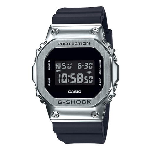casio-gshock-gm-5600-1 shock resistant black resin band youth wrist watch