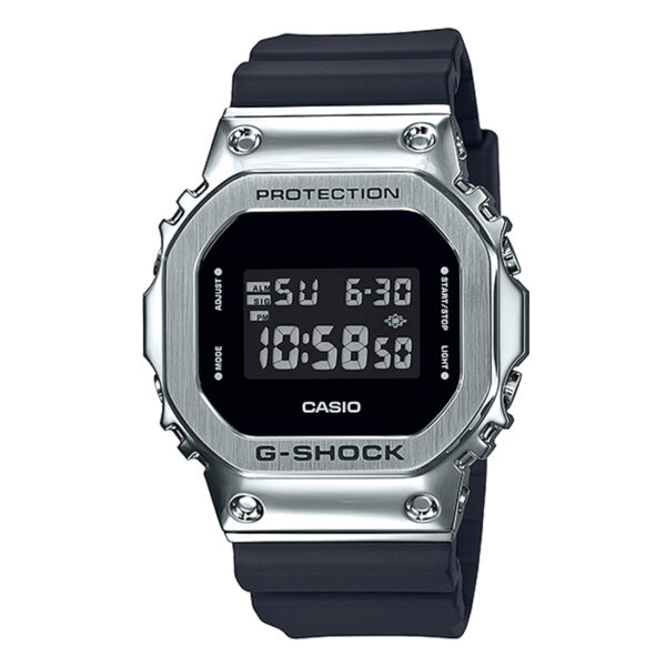 casio-gshock-gm-5600-1 shock resistant black resin band youth wrist watch