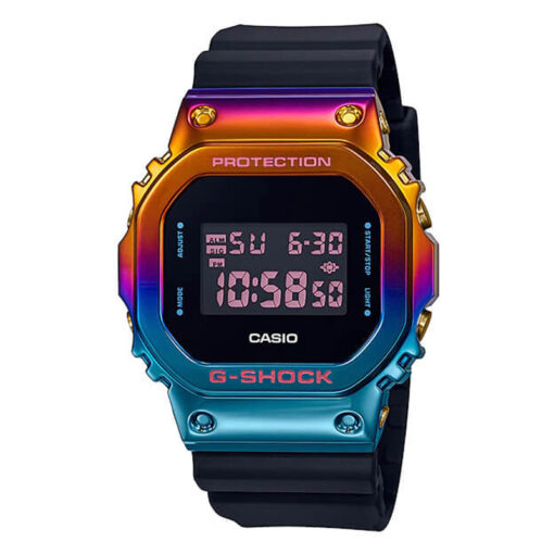 casio-gshock-gm-5600sn-1 shock resistant multi color dial youth square shape wrist watch