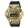 casio-gshock-gm-6900b-9 golden dial shock resistant Resin black band youth Wrist watch