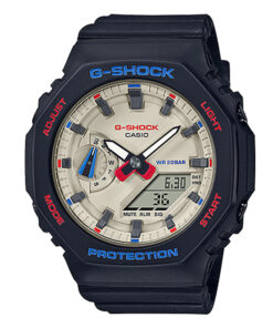 casio-gshock-gma-s2100wt-1a black resin band world time series carbon core guard structure wrist watch