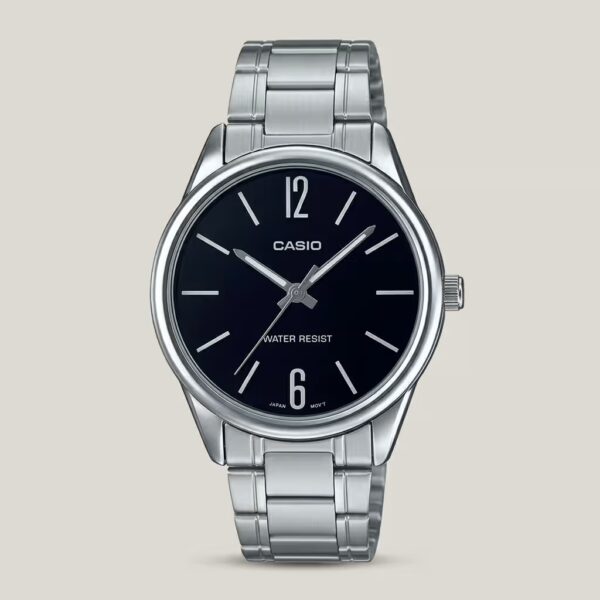 Casio MTP-V005D-1BU Men's Analog Stainless Steel Black Dial Watch