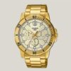 casio mtp-vd300g-9e golden stainless steel men's wrist watch