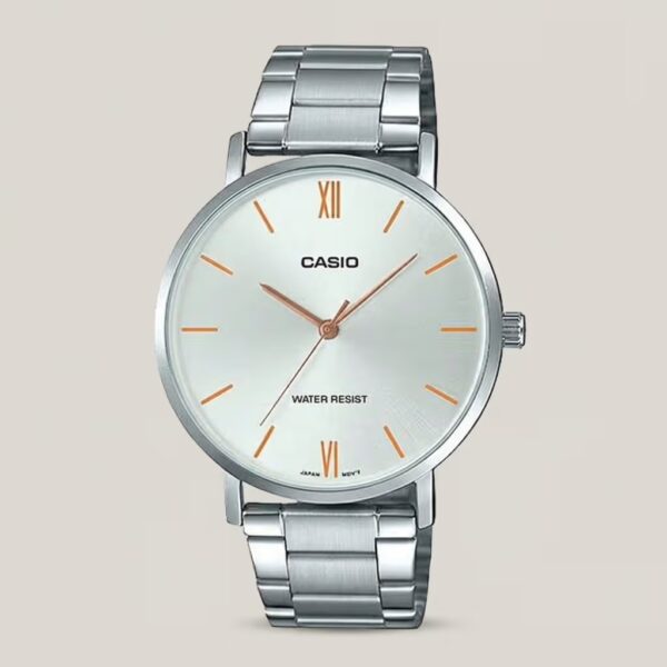 casio mtp-vt01d-7b casio silver stainless steel strap mens wrist watch