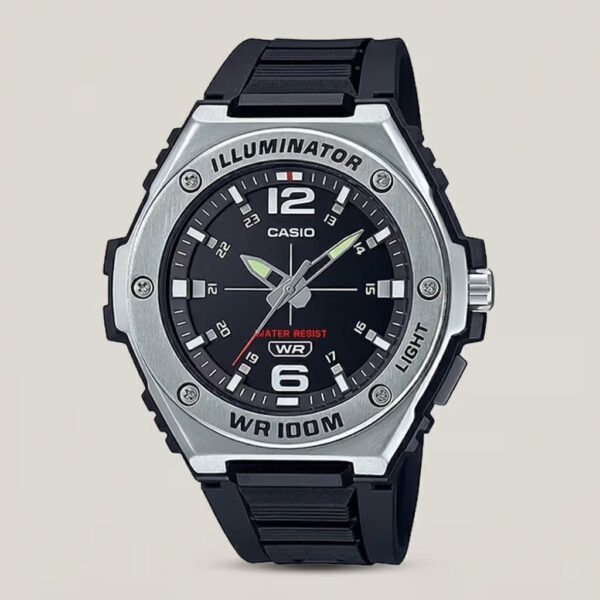 casio mwa-100h-1av black resin band mens wrist watch