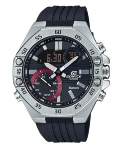 ECB-10P-1A Casio Edifice Bluetooth Watch with Analog Digital Functions & Black Resin Band