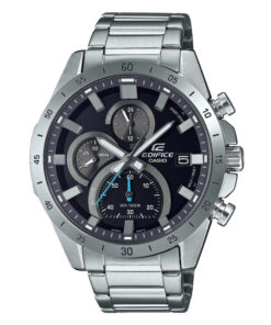 New Casio Edifice EFR-571D-1A chronograph Black Dial Stainless Steel Men's wrist Watch