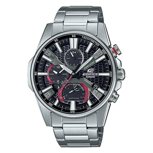 Casio Edifice EQB-1200D-1A Black Dial Stainless Steel Wrist Watch