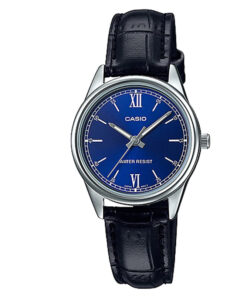 ltp-v005l-2b caiso blue round dial with black leather band Ladies Dress watch