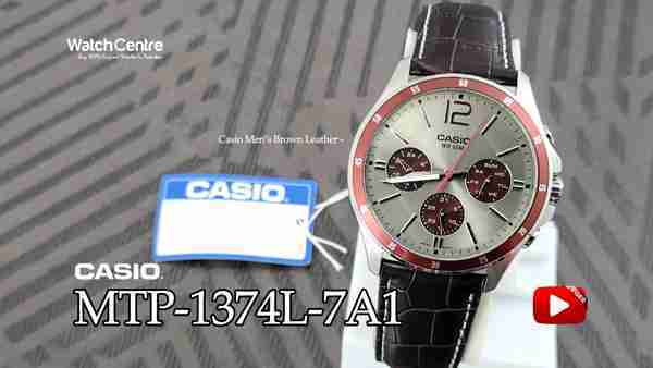 Casio MTP-1374L-7A1 Men's Brown Leather Gift Watch Video Review by WatchCentre.PK