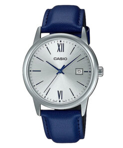 CASIO Man Blue Leather Band Wrist Watch MTP-V002L-2B3
