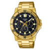 casio mtp-vd300g-1e golden stainless steel black dial mens wrist watch