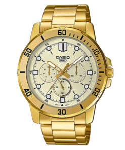 casio mtp-vd300g-9e golden stainless steel men's wrist watch